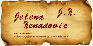Jelena Nenadović vizit kartica